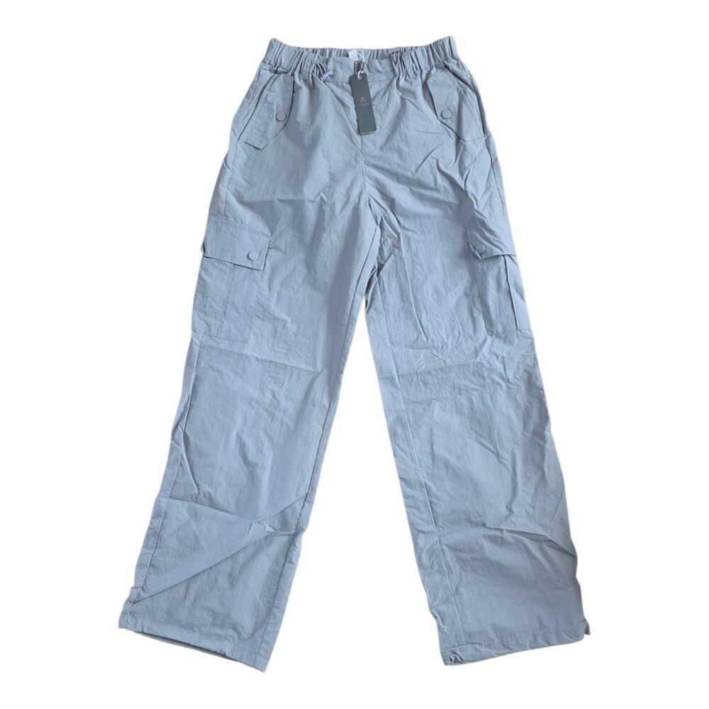 Tractr Gray Nylon Parachute Cargo Pants XS